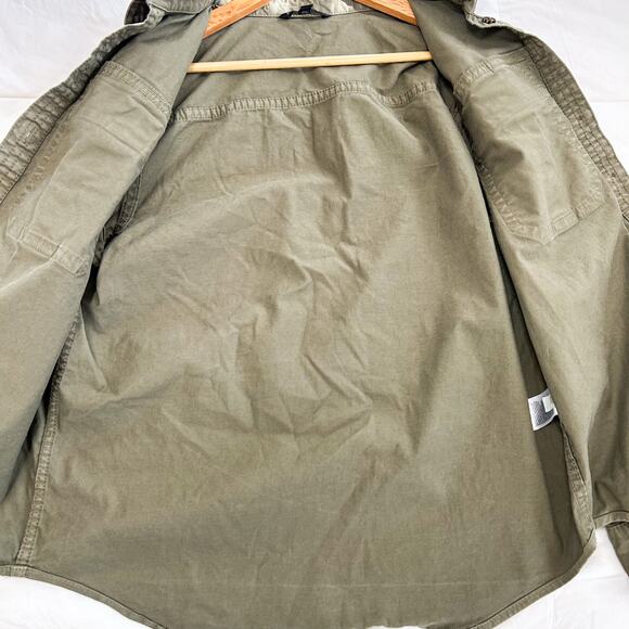 Banana Republic Olive Green Oversized Shirt Jacket EUC Size XS Cotton Twill - Picture 7 of 8